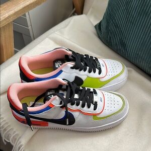 Women’s multi color size 9 Air Force ones